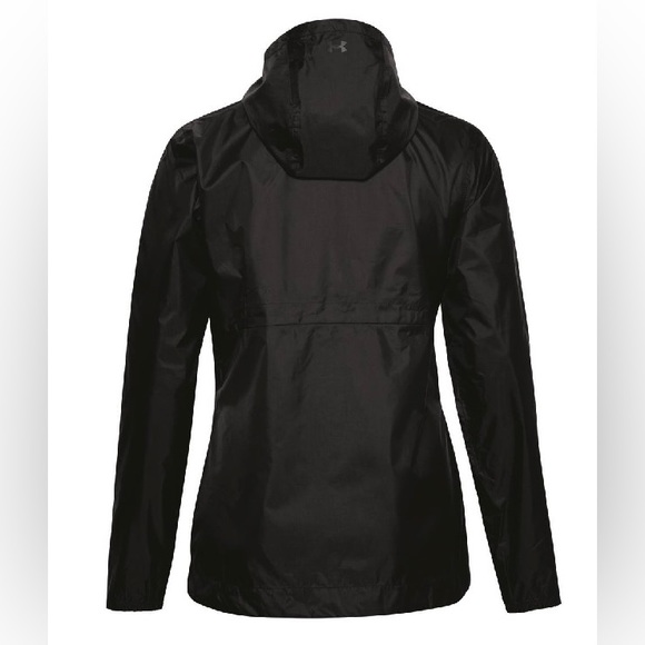 EUC UNDER ARMOUR STORM PROOF HOODED WINDBREAKER JACKET SIZE XL IN BLACK - Picture 3 of 8
